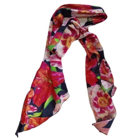 VINTAGE Flamenca Inspired Evening Floral Silk Gown Dress Prom Pageant Size 6 - Picture 2 of 9